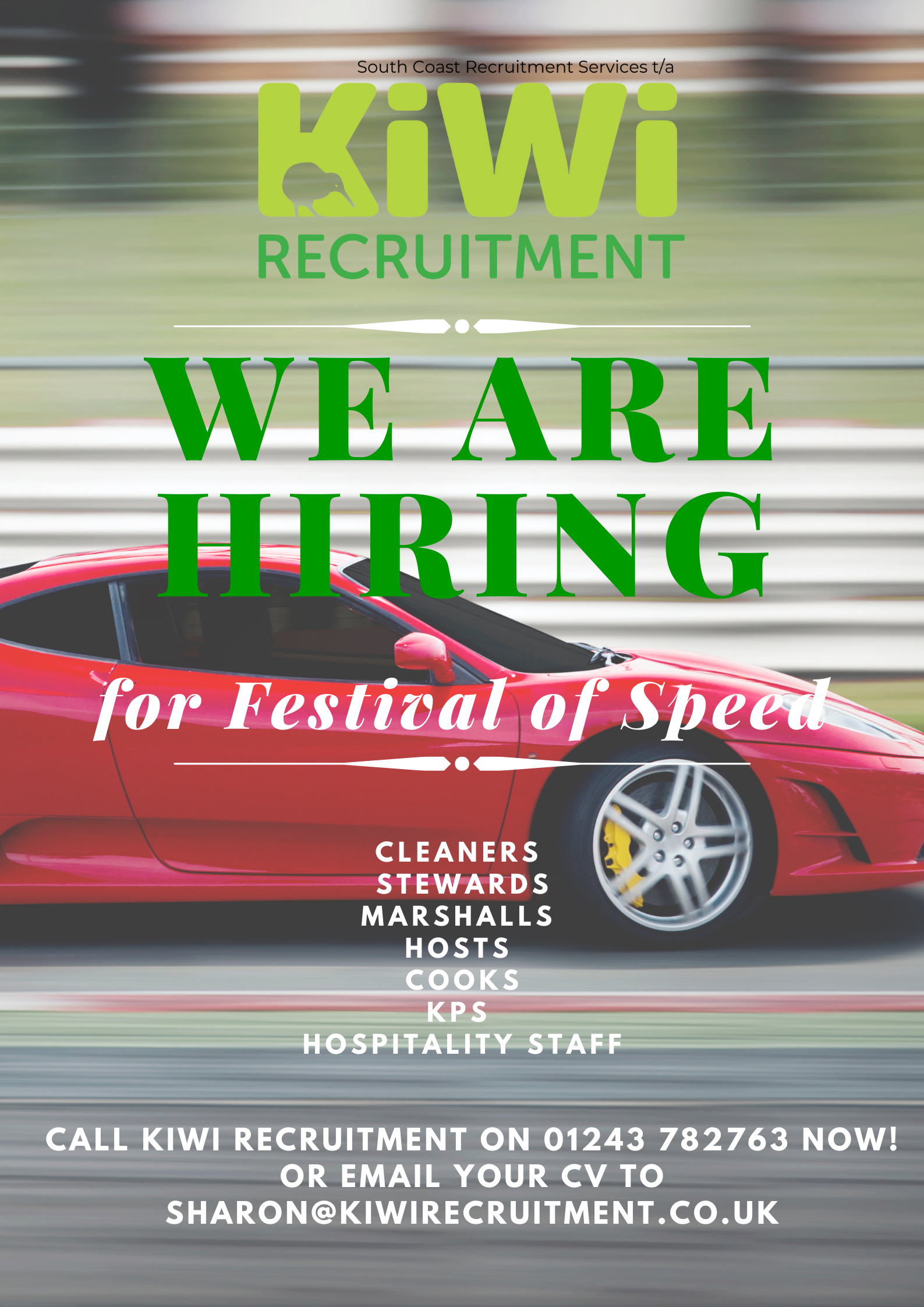 Now Hiring for Goodwood Festival Of Speed 2022